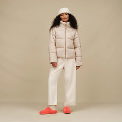 Women's Rolled Knit Hat - CREAM