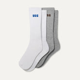 Men's Leander Logo Crew 2 Pack - REGAL BLUE / GREY HEATHER