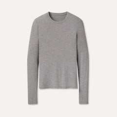 Women's Aidelene Long Sleeve Rib Tee - GREY HEATHER