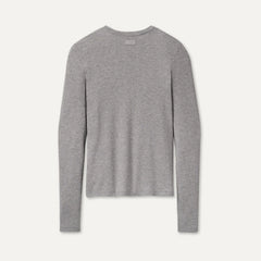Women's Aidelene Long Sleeve Rib Tee - GREY HEATHER
