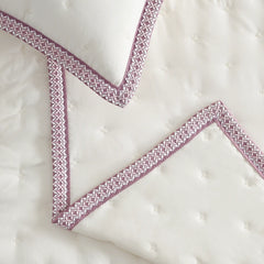 Home Devon UGGbraid Quilt Set T/TXL - SNOW / DUSTY ORCHID