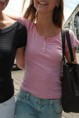Bubblegum Pink and Pink Stripes / XS/S