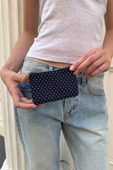 Navy with White Polka Dots