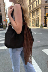 Brown with White Polka Dots