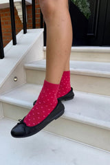 Red with Pink Hearts