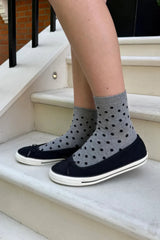 Dark Grey and Black Polka Dots