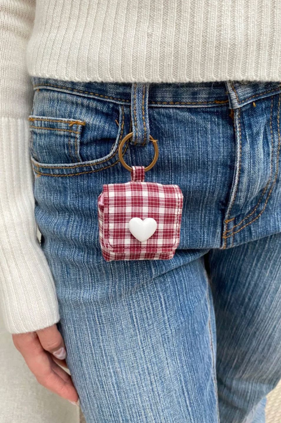 Burgundy White Plaid