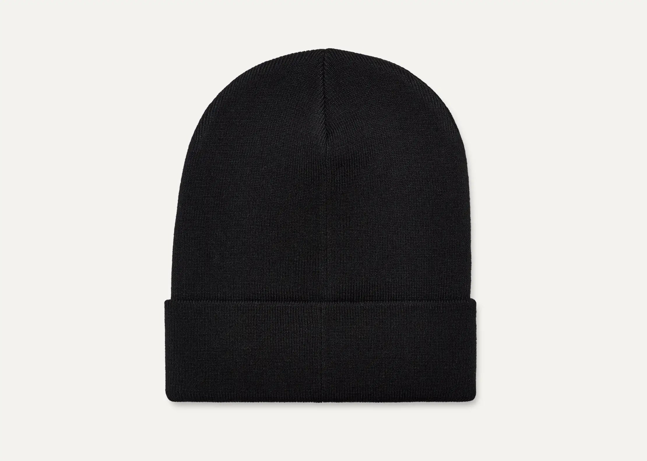 Men's High Crown Beanie - BLACK
