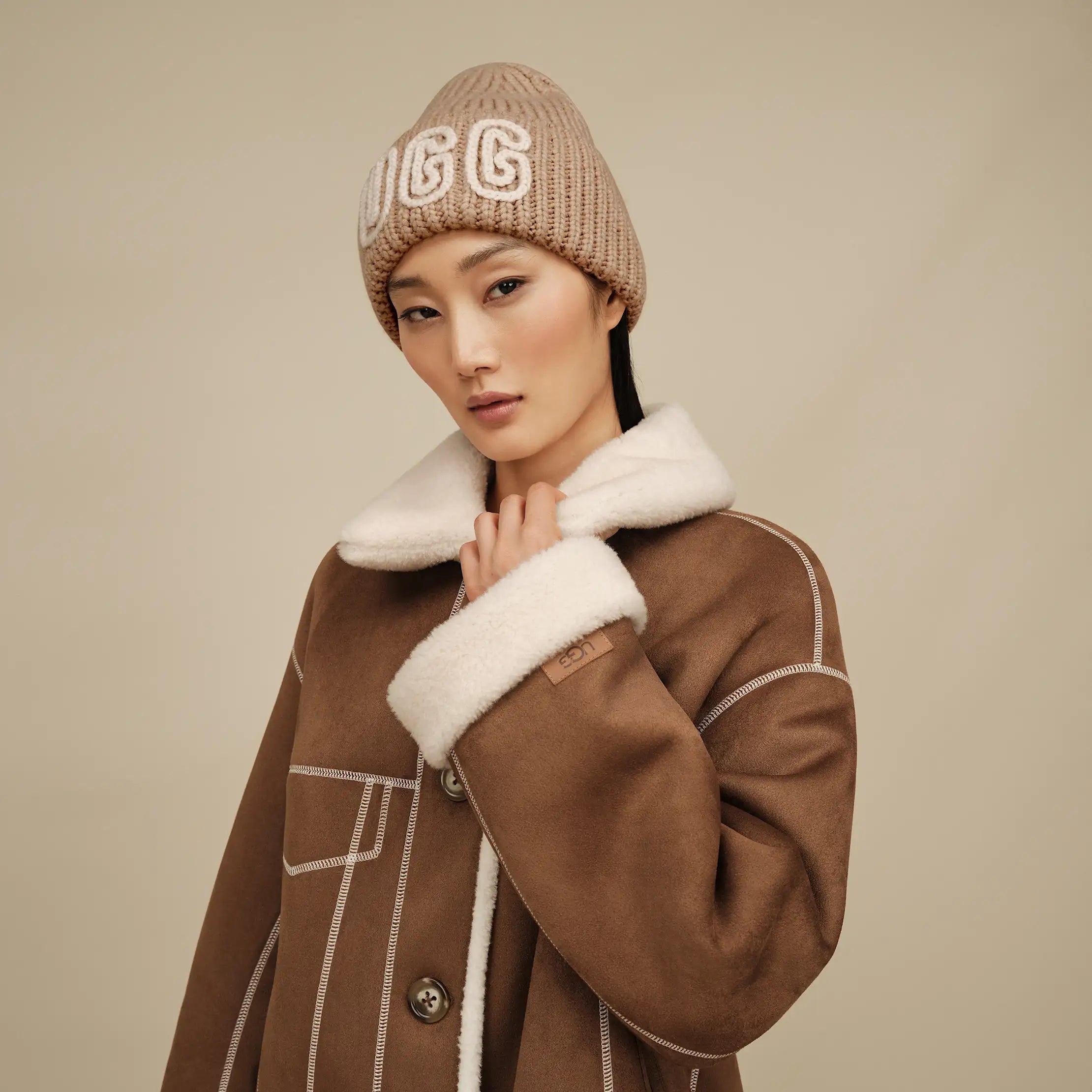 Women's Chunky Crafted Rib Beanie - WHITE PEPPER