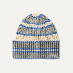 Women's Chunky Rib Beanie - TURACO BLUE MULTI STRIPE