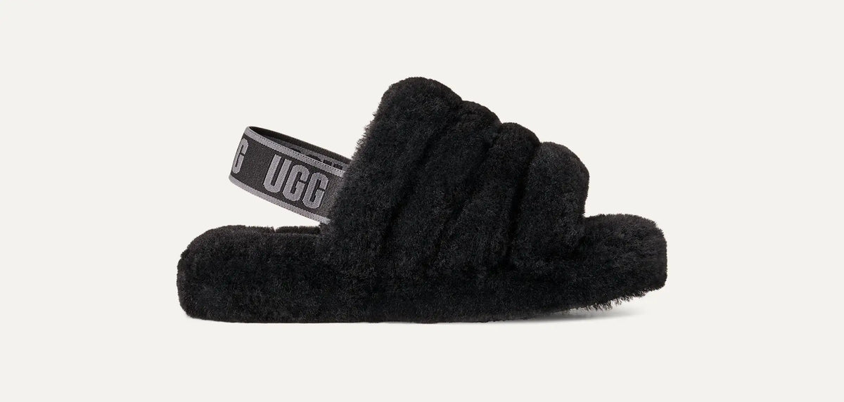 Kids' Fluff Yeah Slide - BLACK / DARK SHADOW