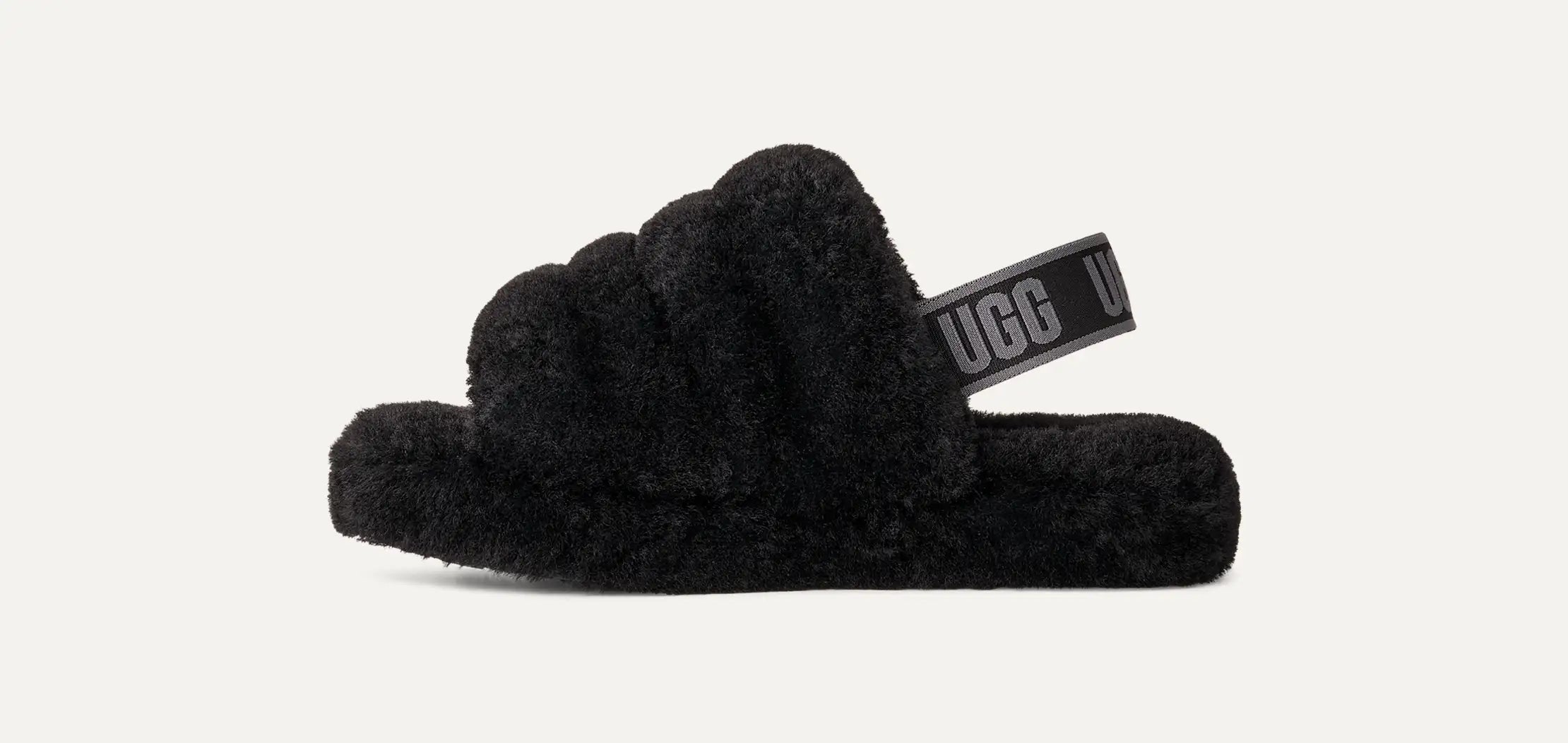 Kids' Fluff Yeah Slide - BLACK / DARK SHADOW
