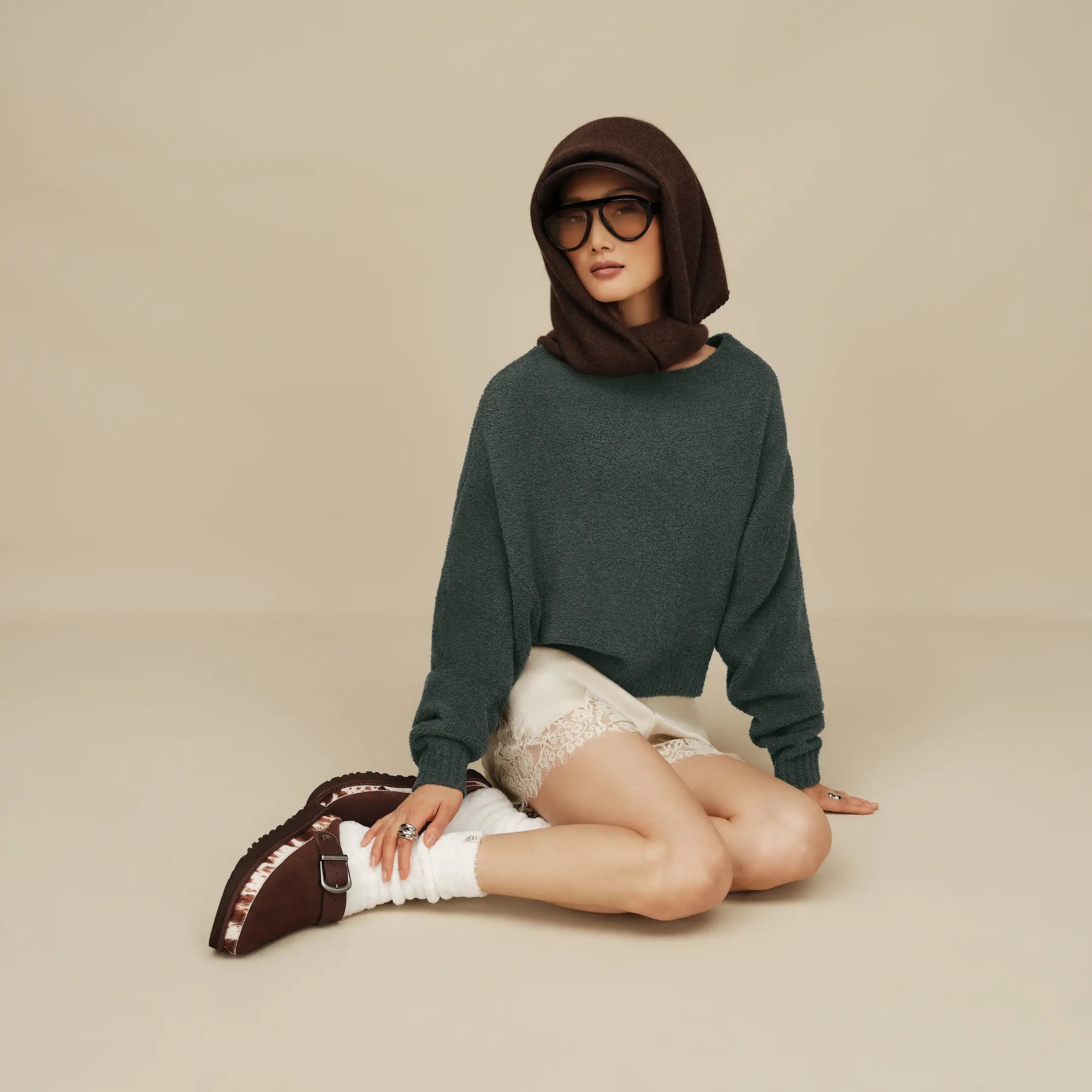 Women's Leda Cozy Sock - WHITE