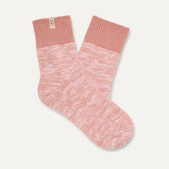 Women's Rib Knit Slouchy Quarter - BLUSH