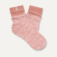 Women's Rib Knit Slouchy Quarter - BLUSH
