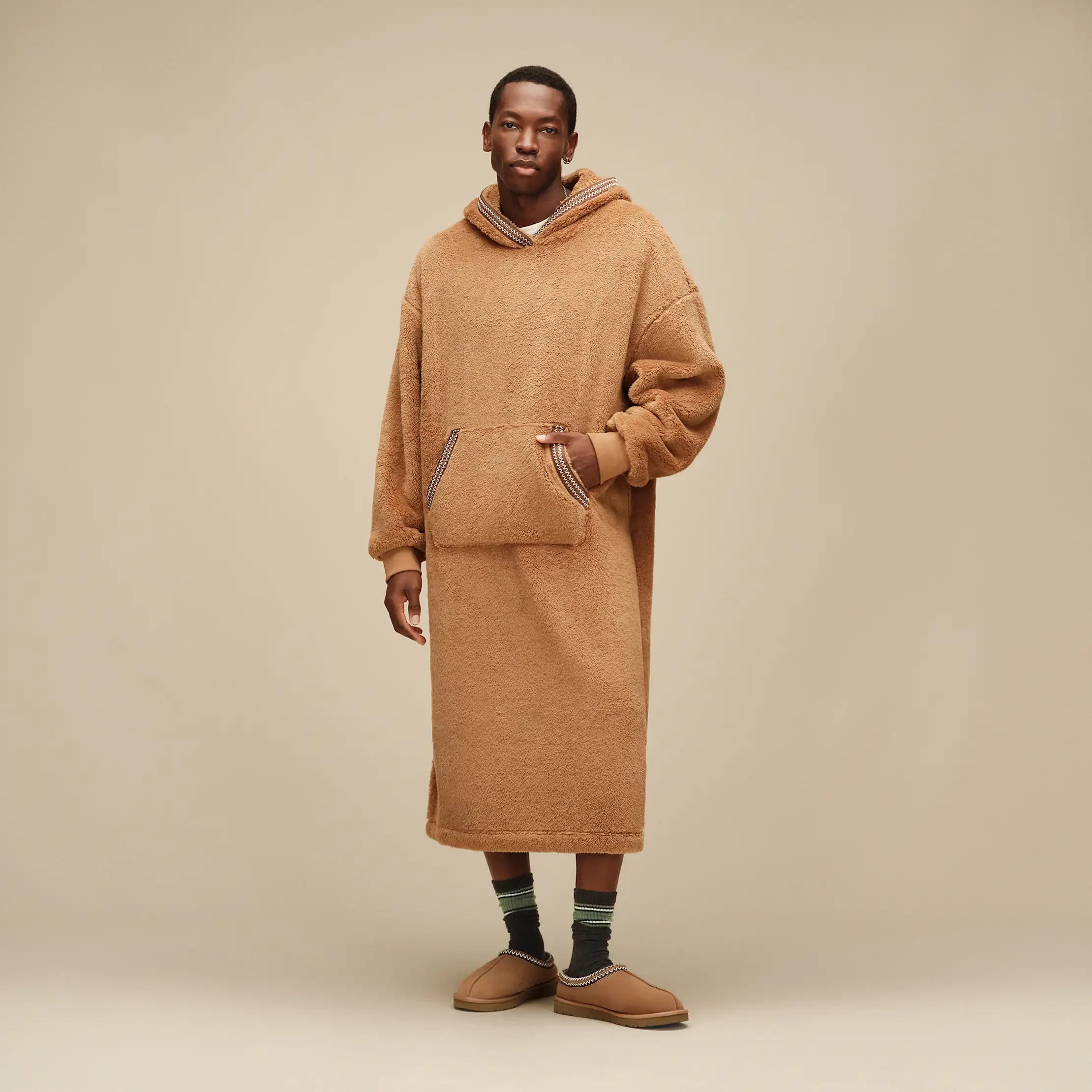 All Gender UGGfluff Oversized Hoodie - CHESTNUT