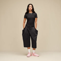 Women's Miriam Baby Tee Rib - BLACK