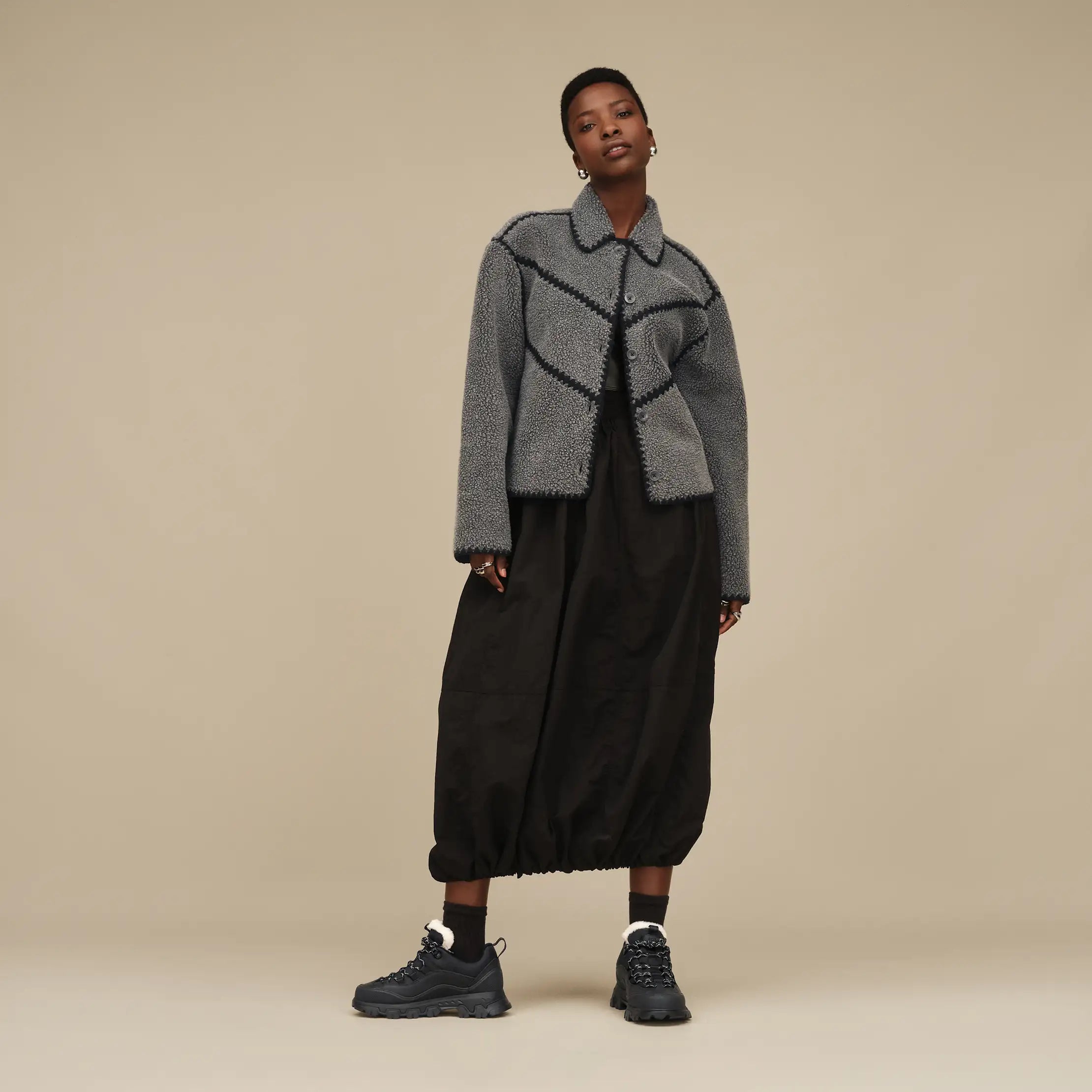 Ellison UGGfluff Shell Jacket - CHARCOAL HEATHER
