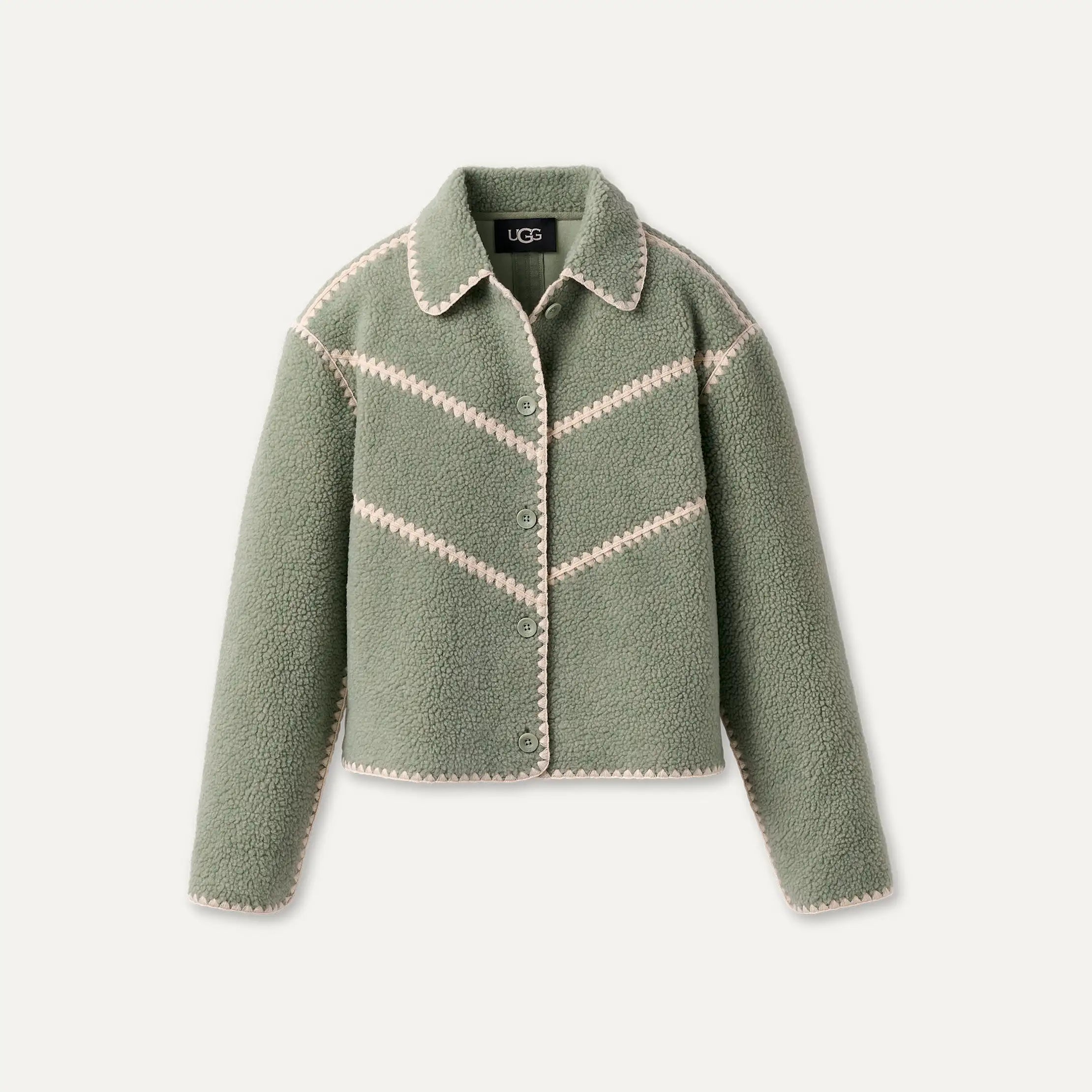 Ellison UGGfluff Shell Jacket - GREEN FOG HEATHER