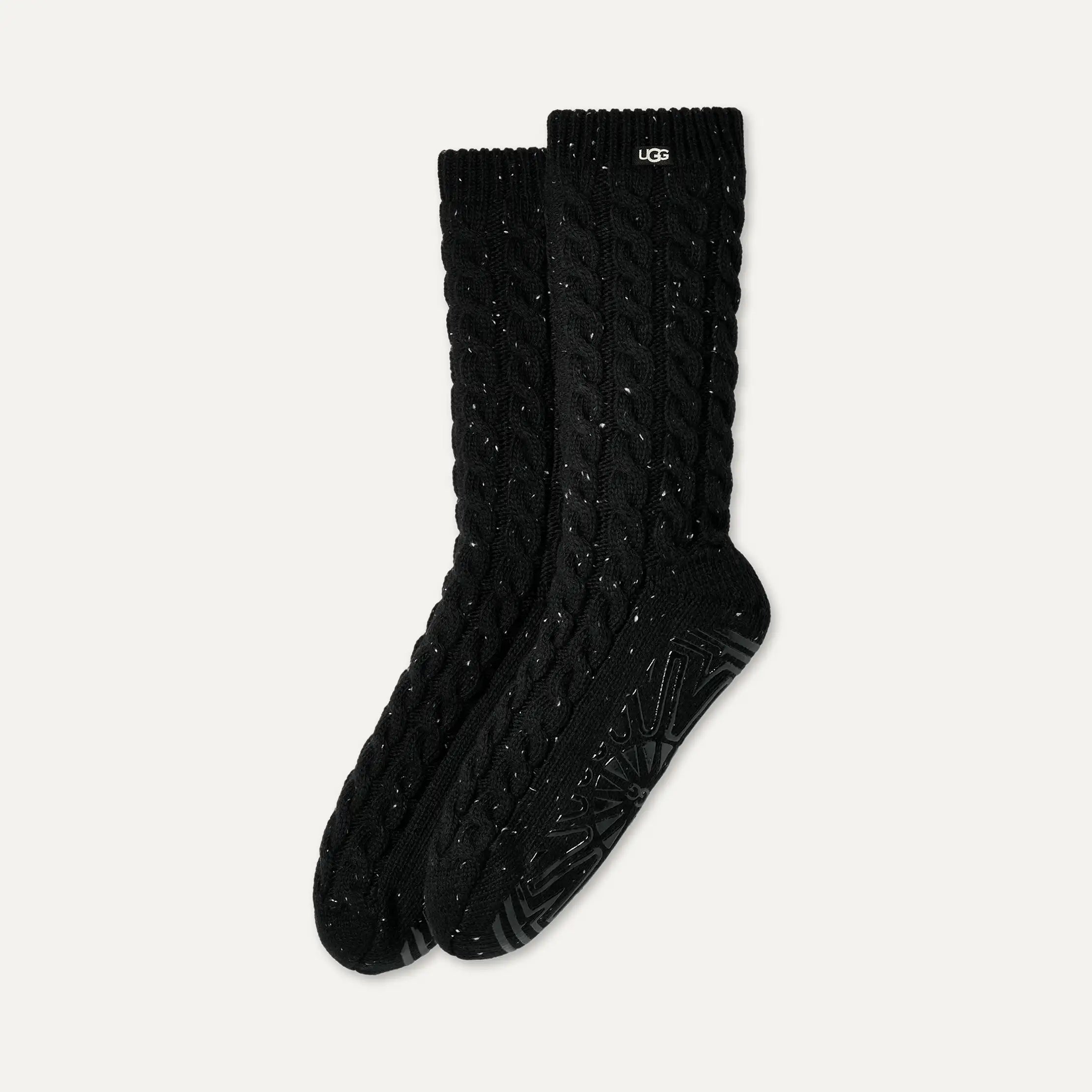 Women's Elowyn Cable Knit Fleece Lined - BLACK CONFETTI