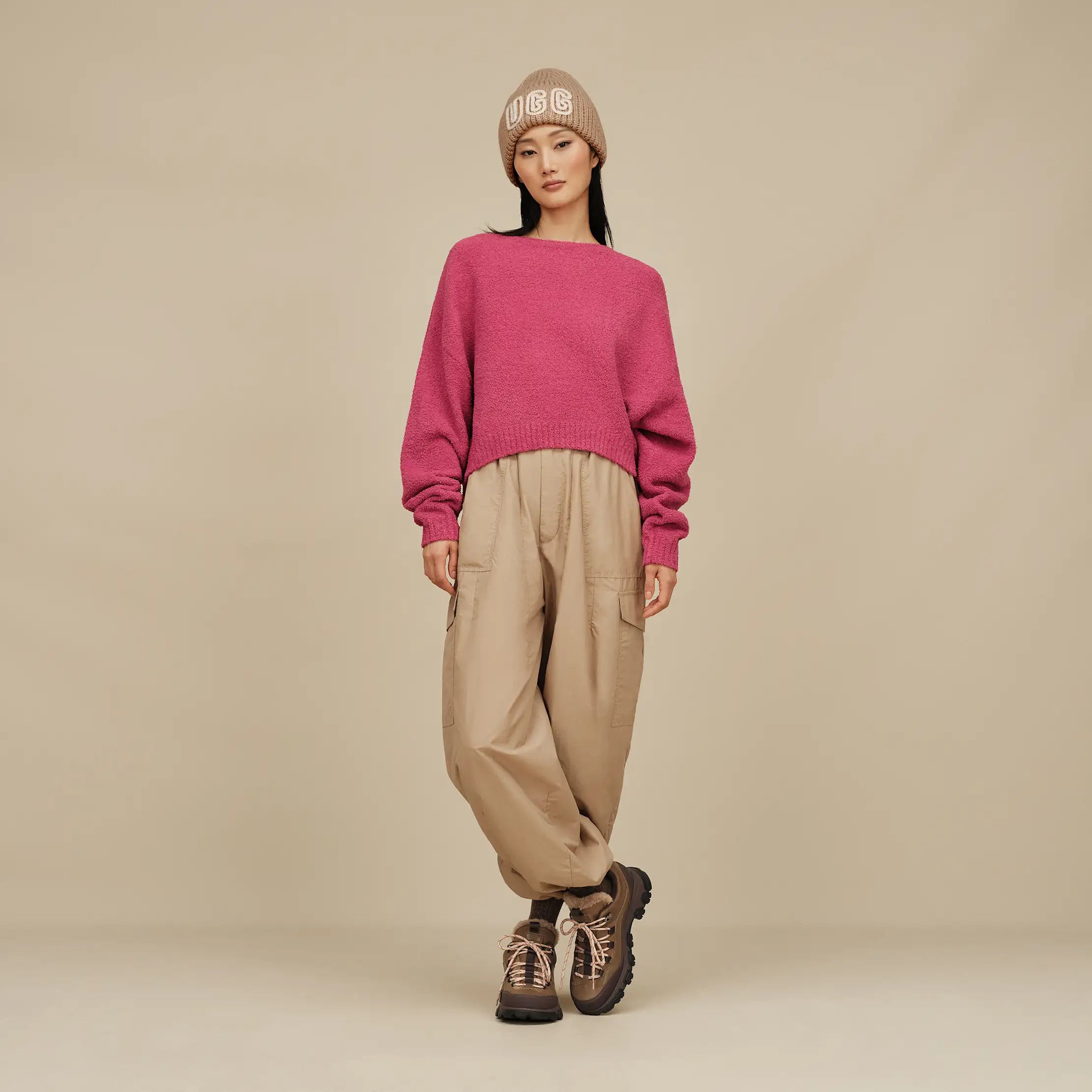 Women's Novalie Slouchy Pullover - STRAWBERRY