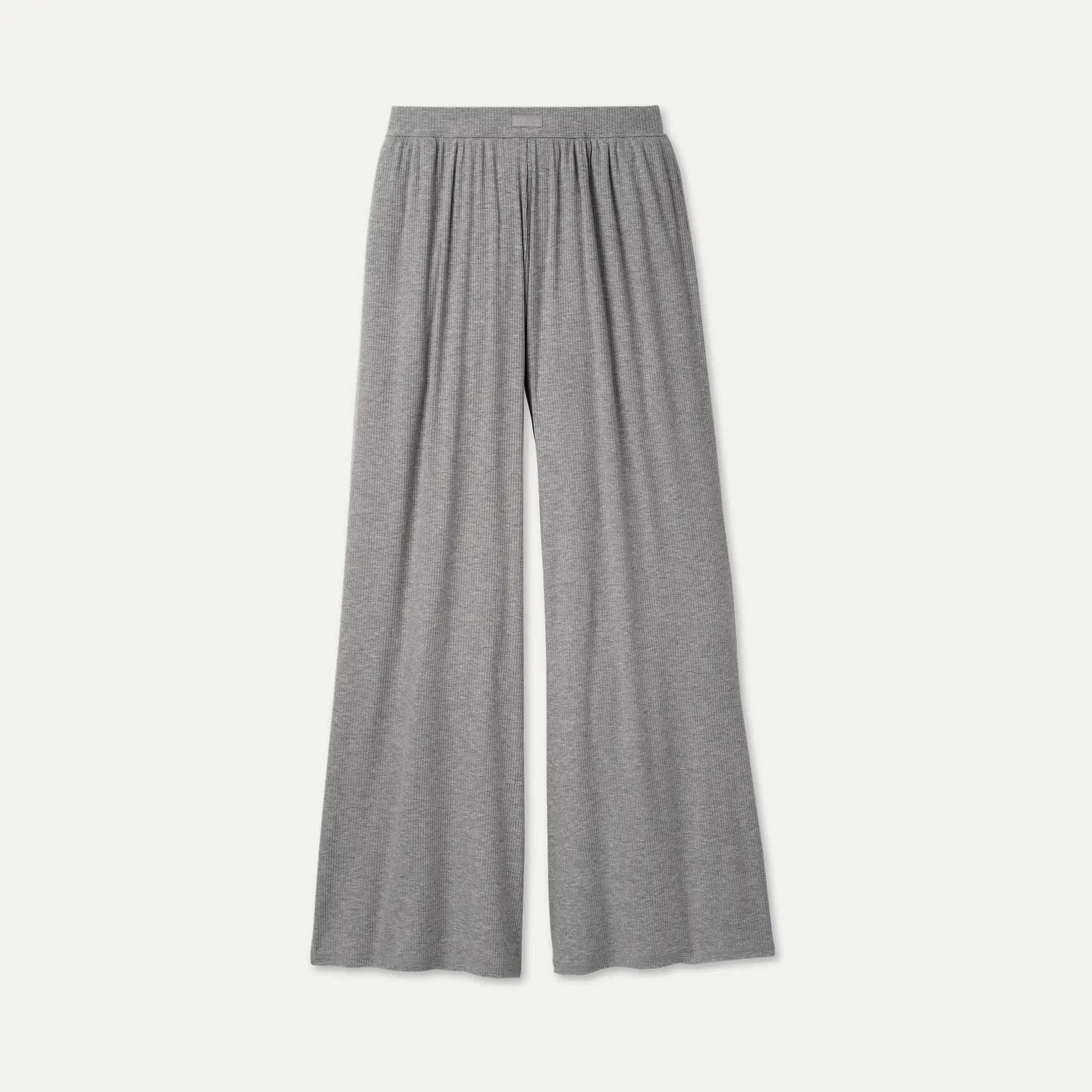 Women's Imogen Wide Leg Pant Rib - GREY HEATHER