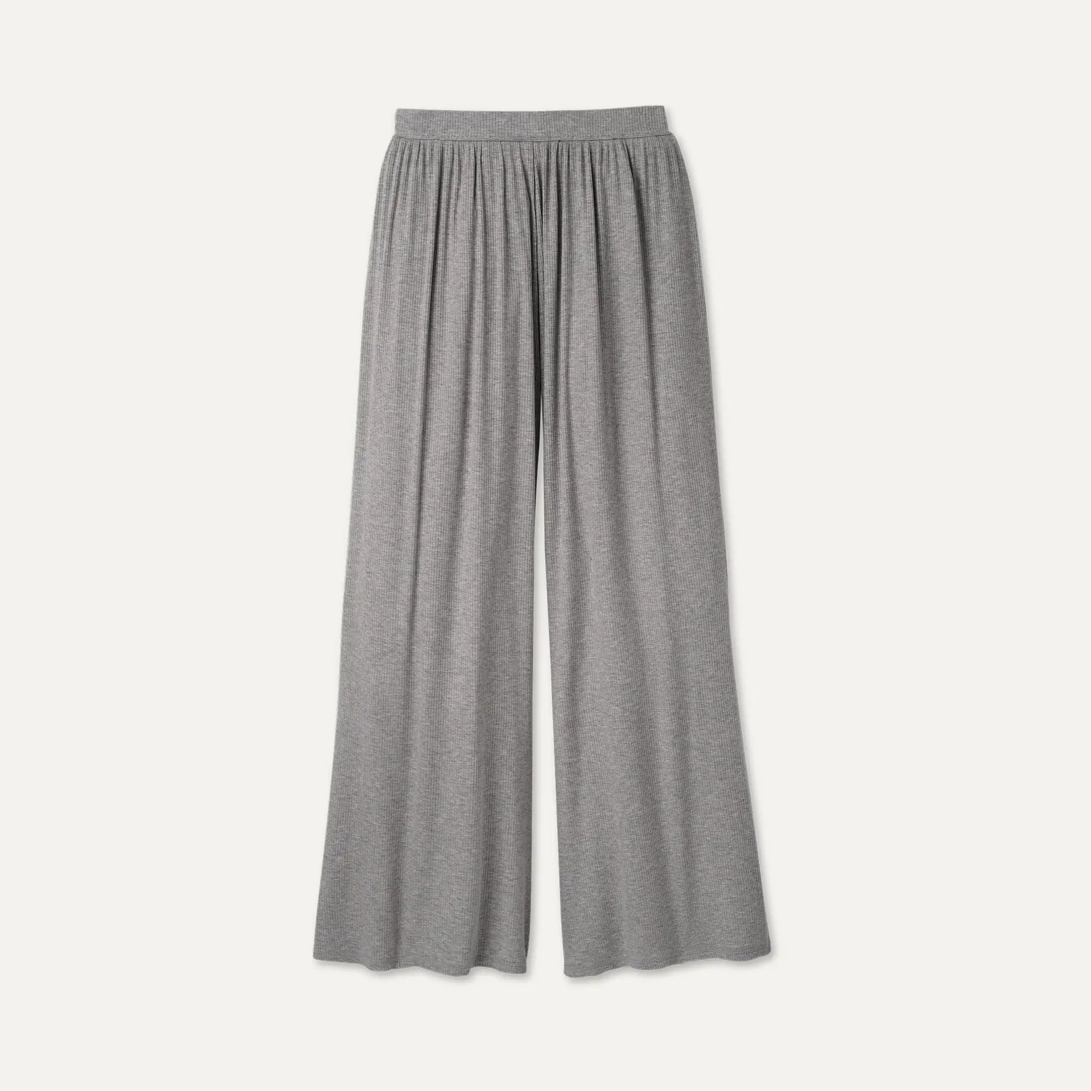 Women's Imogen Wide Leg Pant Rib - GREY HEATHER