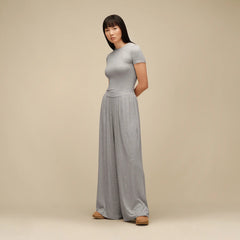 Women's Imogen Wide Leg Pant Rib - GREY HEATHER