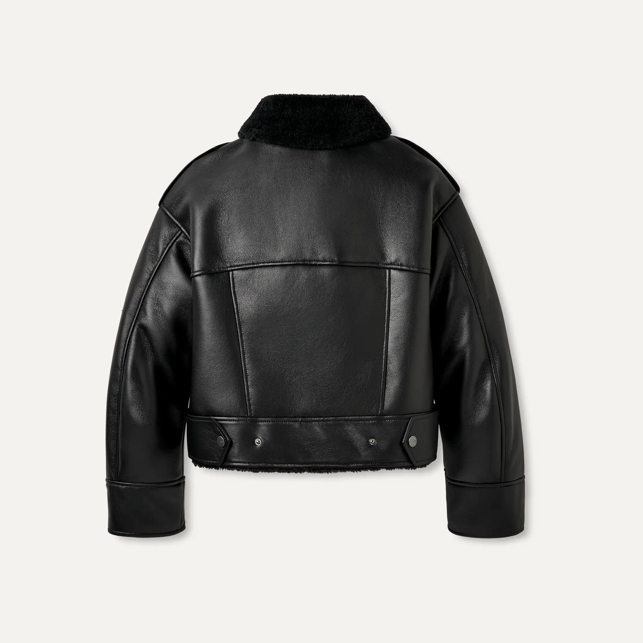 Women's Finnian LuxeFluff Moto Jacket - BLACK