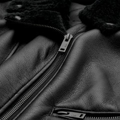 Women's Finnian LuxeFluff Moto Jacket - BLACK