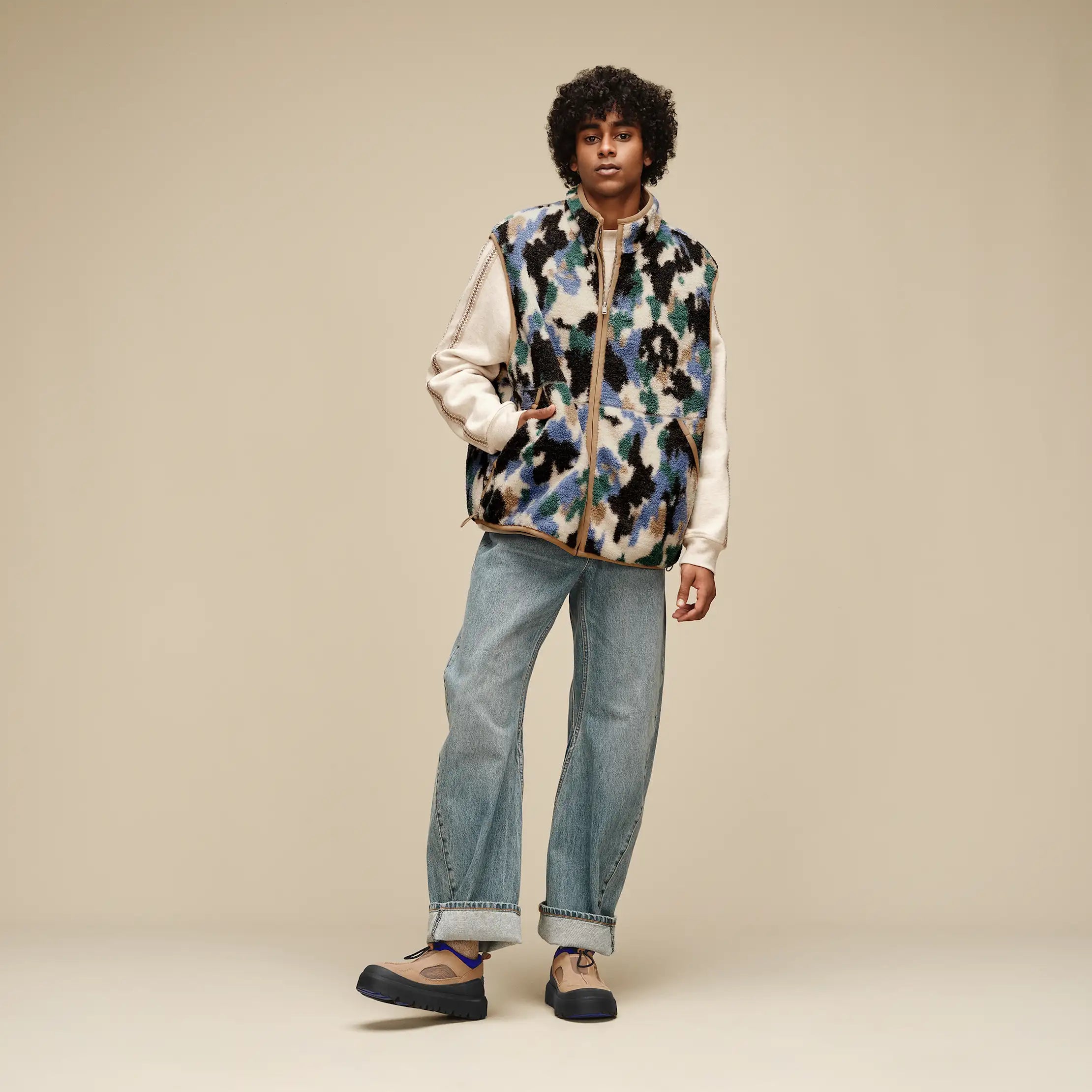 All Gender Sun Splatter Reversible Vest - BETTA MULTI