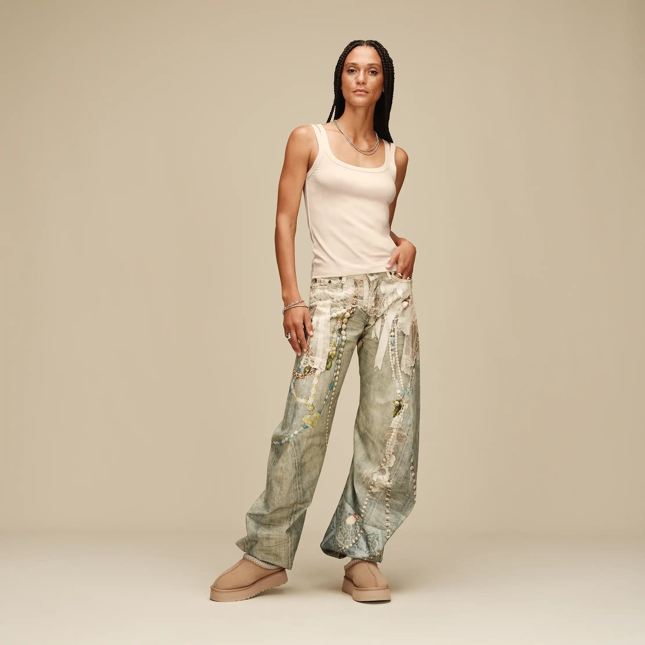 Women's Nael Tank Rib - NIMBUS