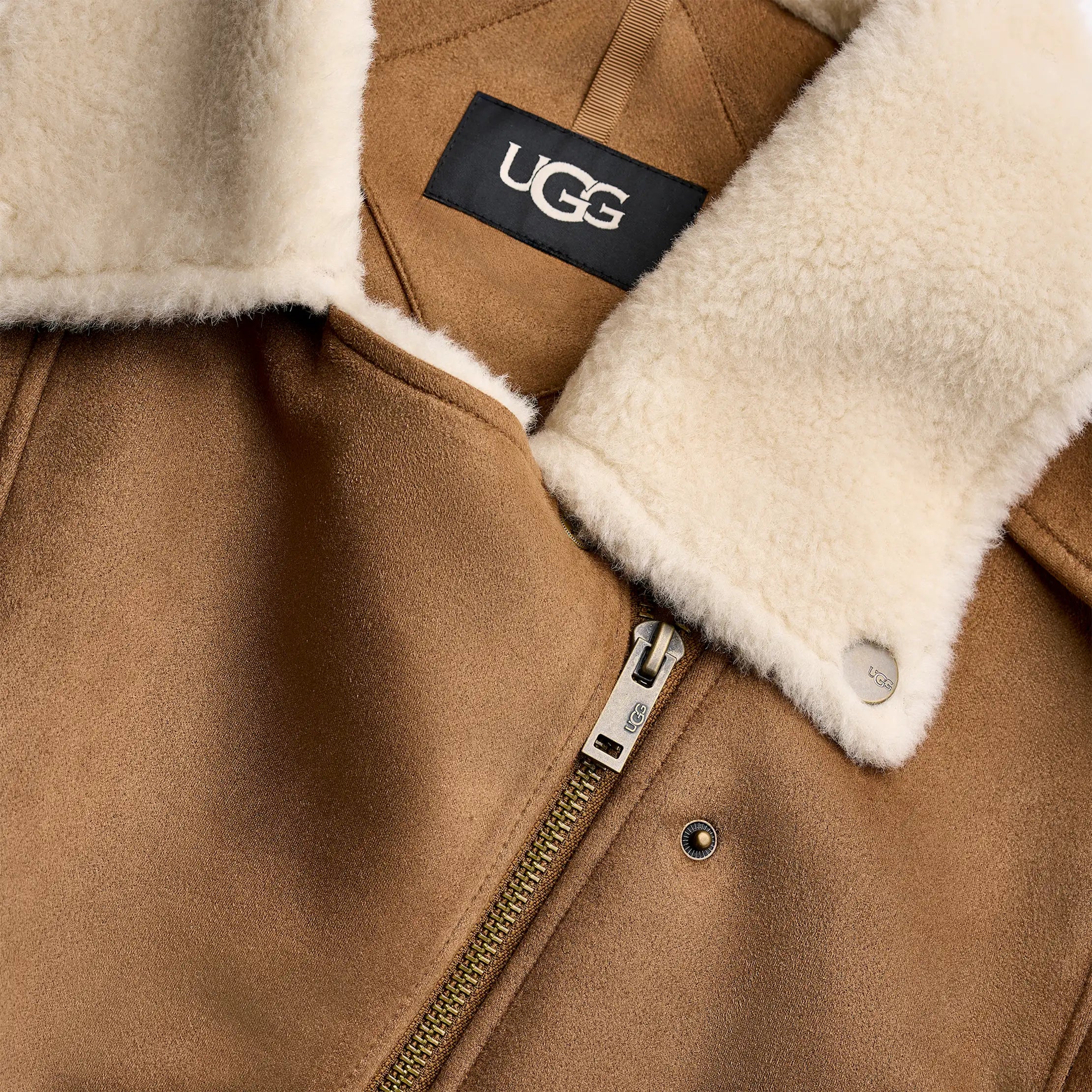 Women's Finnian LuxeFluff Moto Jacket - CHESTNUT