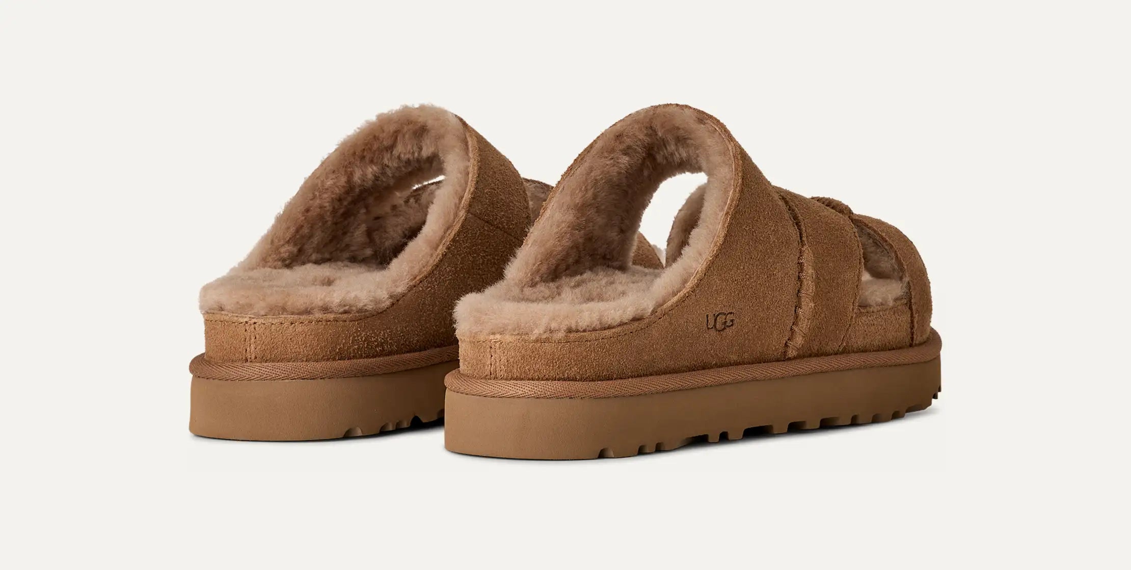 Women's Greenport Cross Strap Slide - CHESTNUT