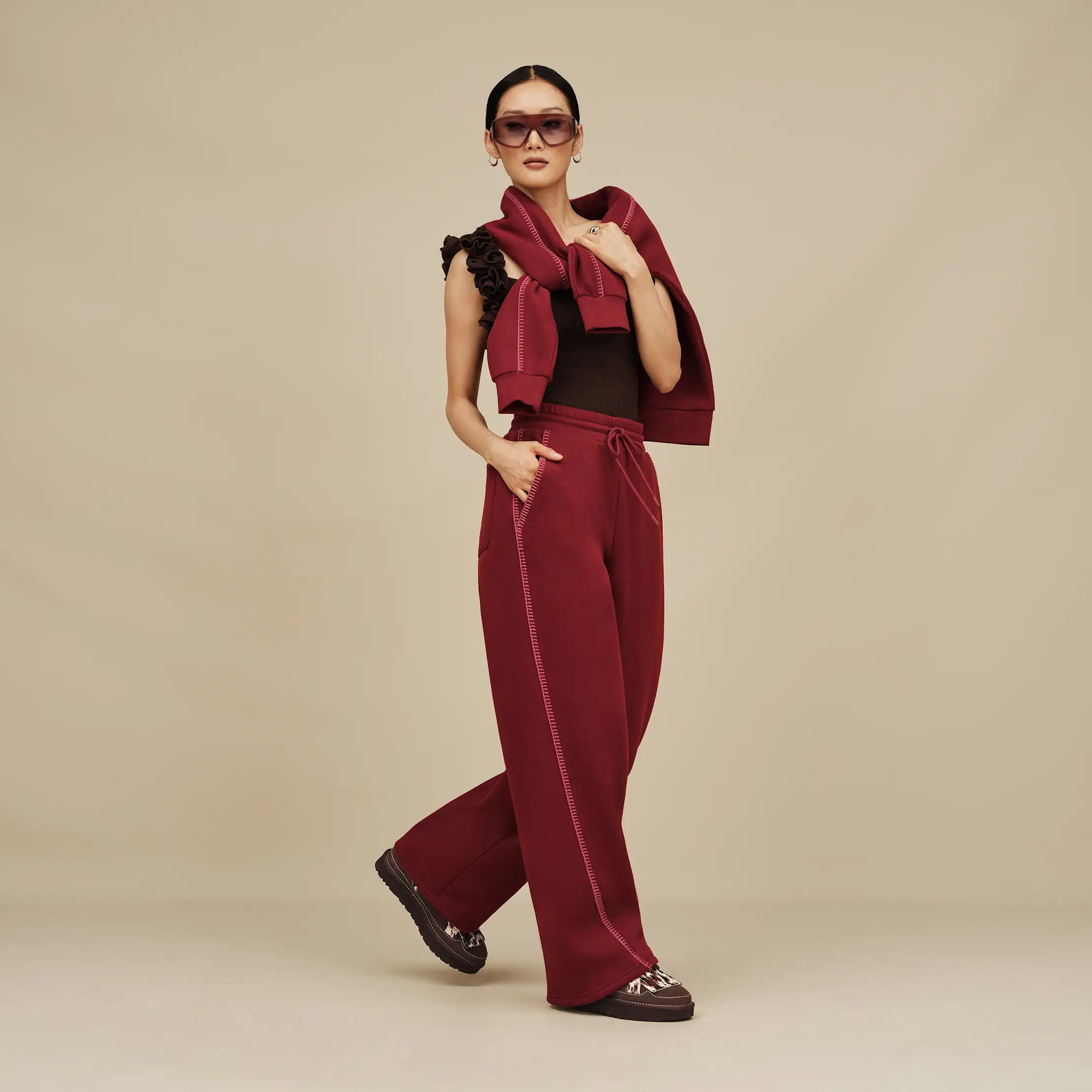 Women's Classic Straight-Leg Pant - COFFEE BERRY