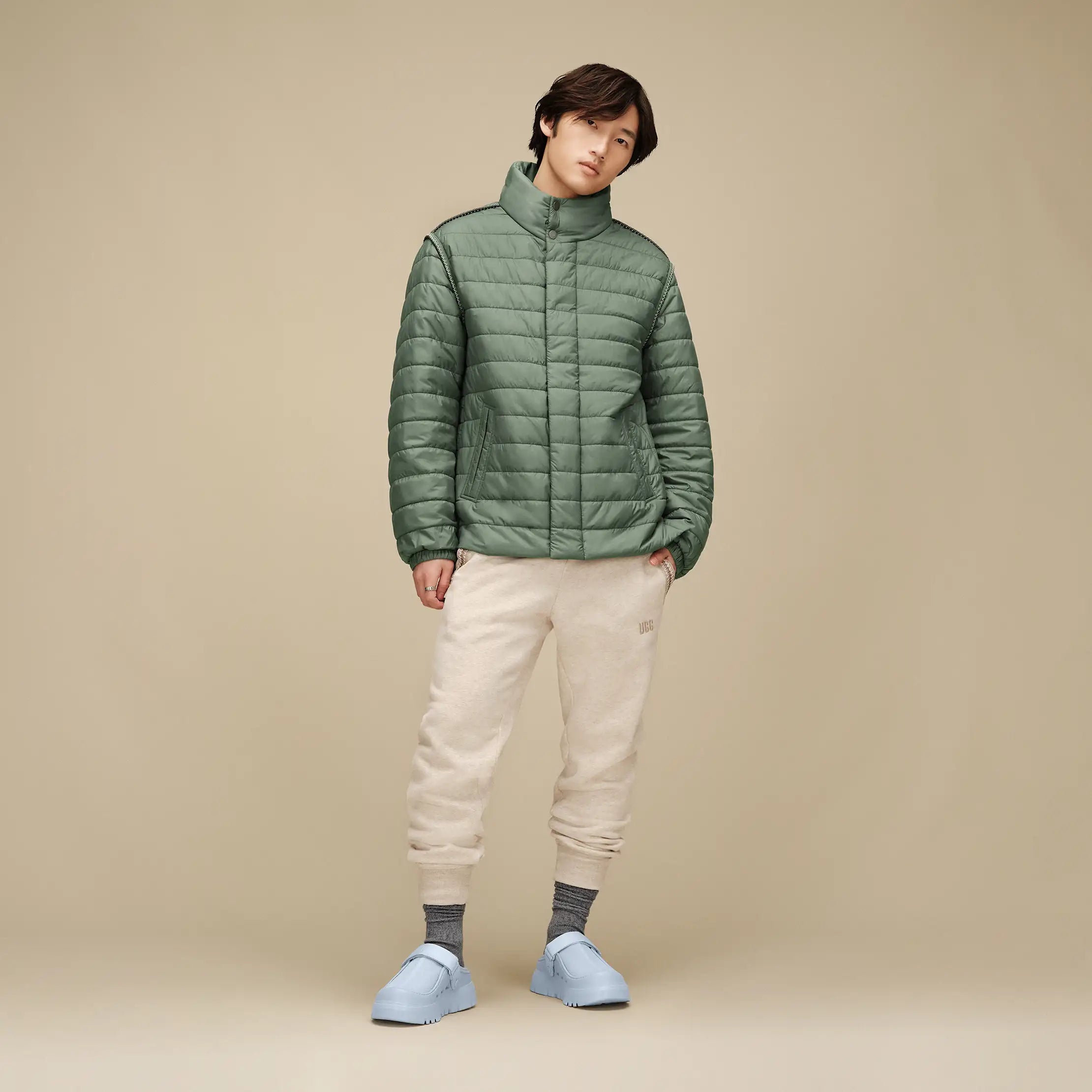 Men's Dray UGGbraid Zip Jacket - GREEN STONE