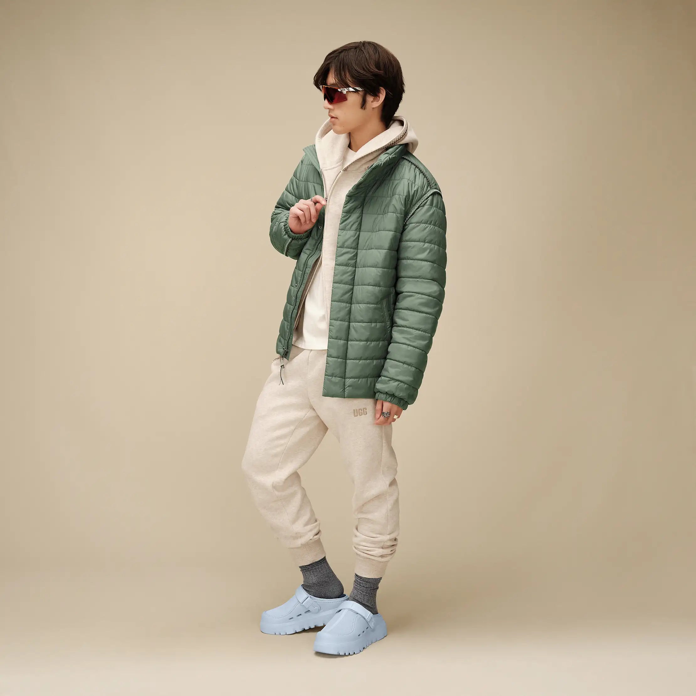 Men's Dray UGGbraid Zip Jacket - GREEN STONE