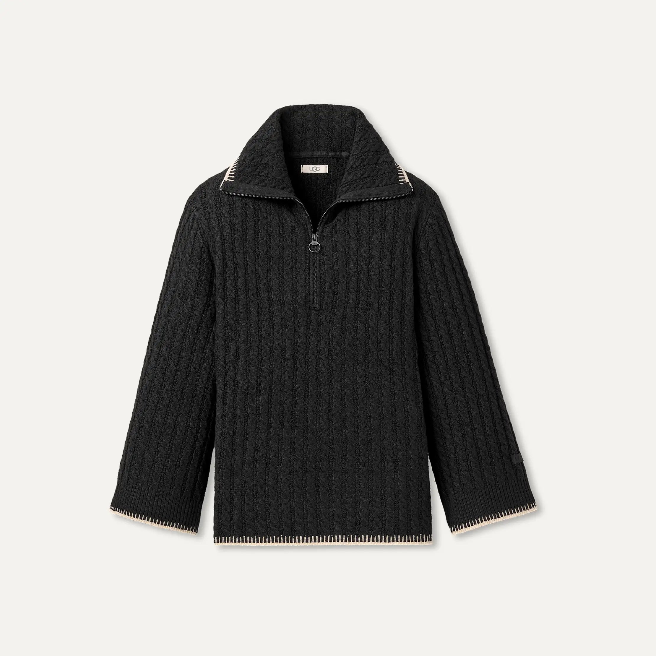 Women's Rylynn Quarter-Zip Sweater - BLACK
