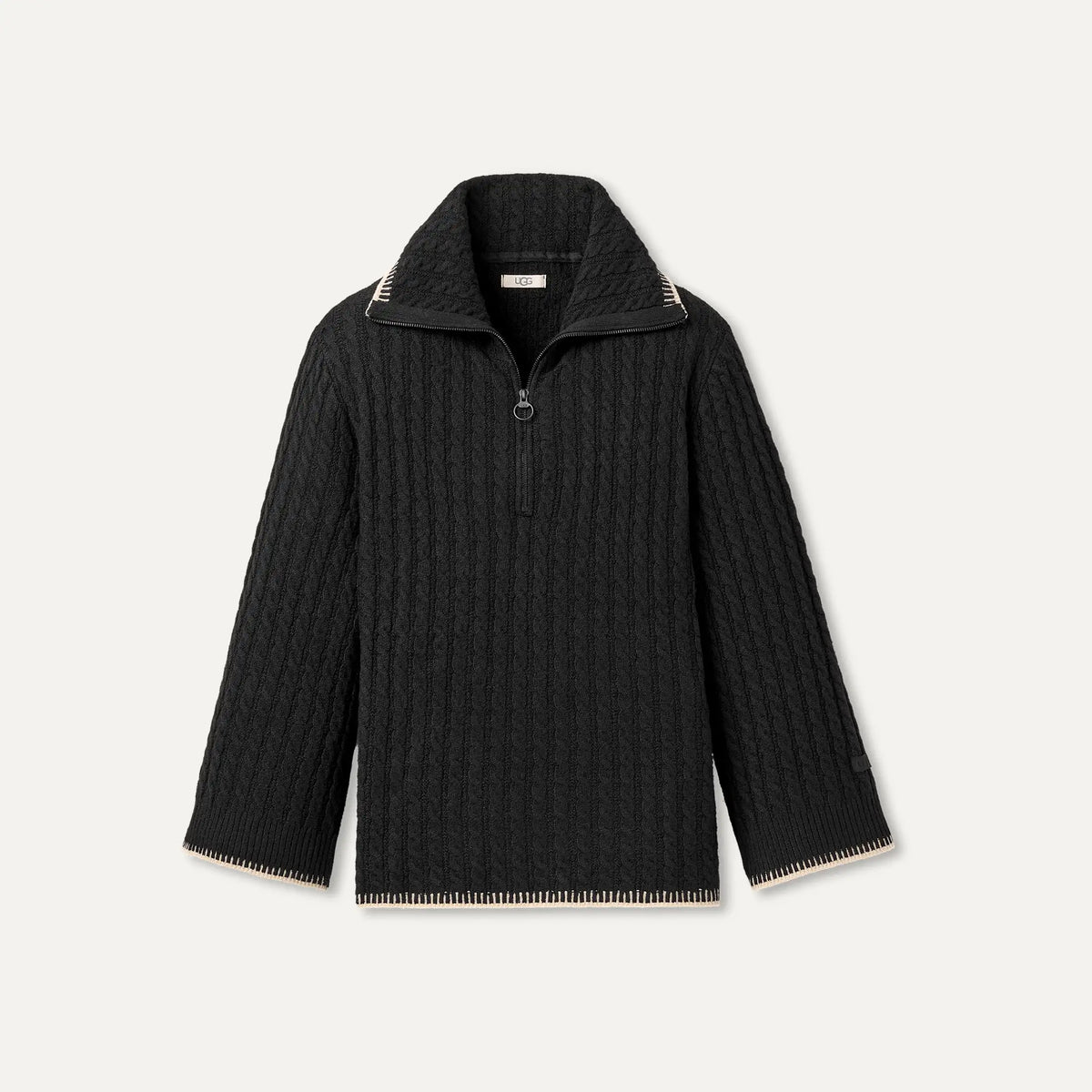 Women's Rylynn Quarter-Zip Sweater - BLACK