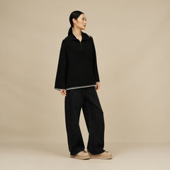 Women's Rylynn Quarter-Zip Sweater - BLACK