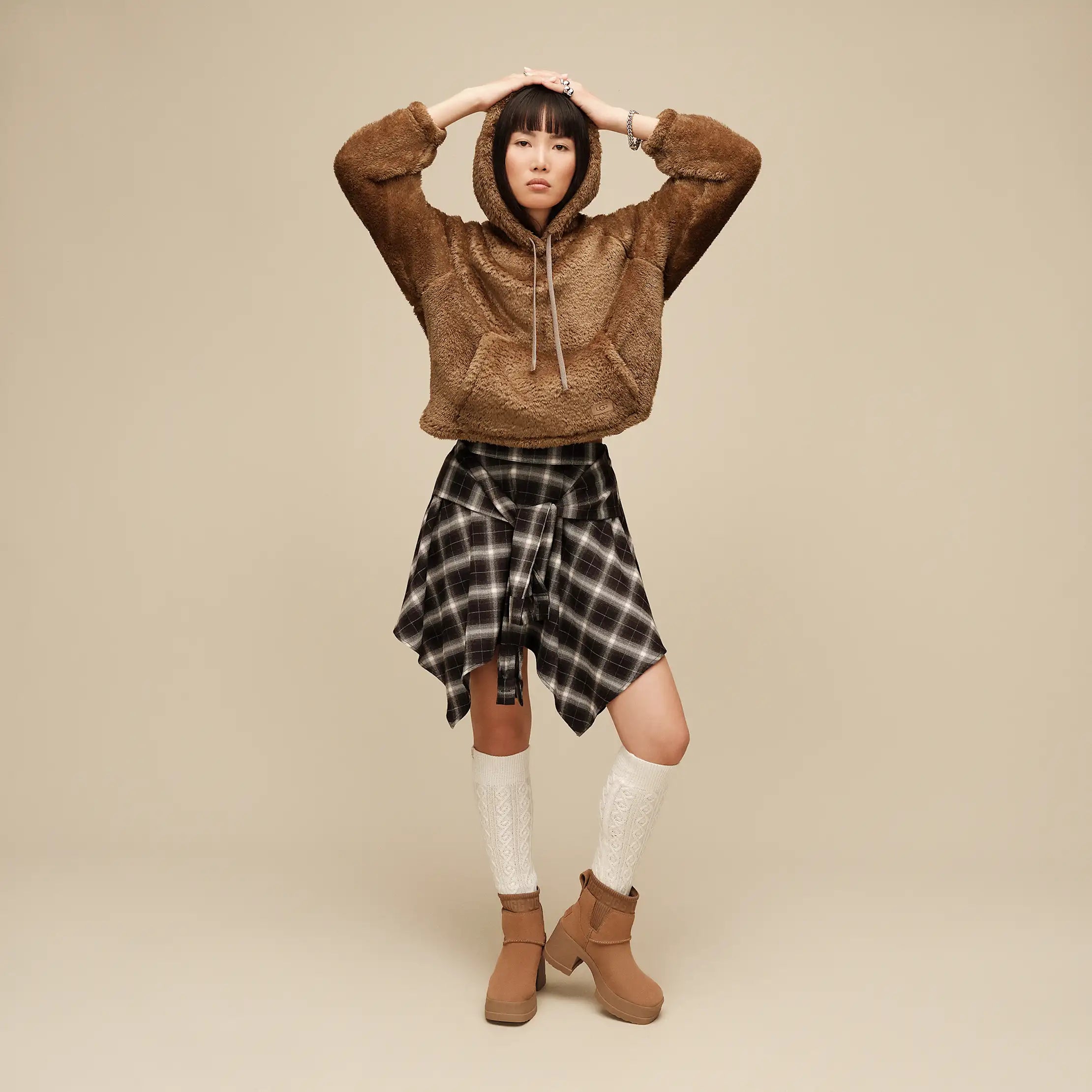 Women's Rensa Cable Knit Knee High - CREAM
