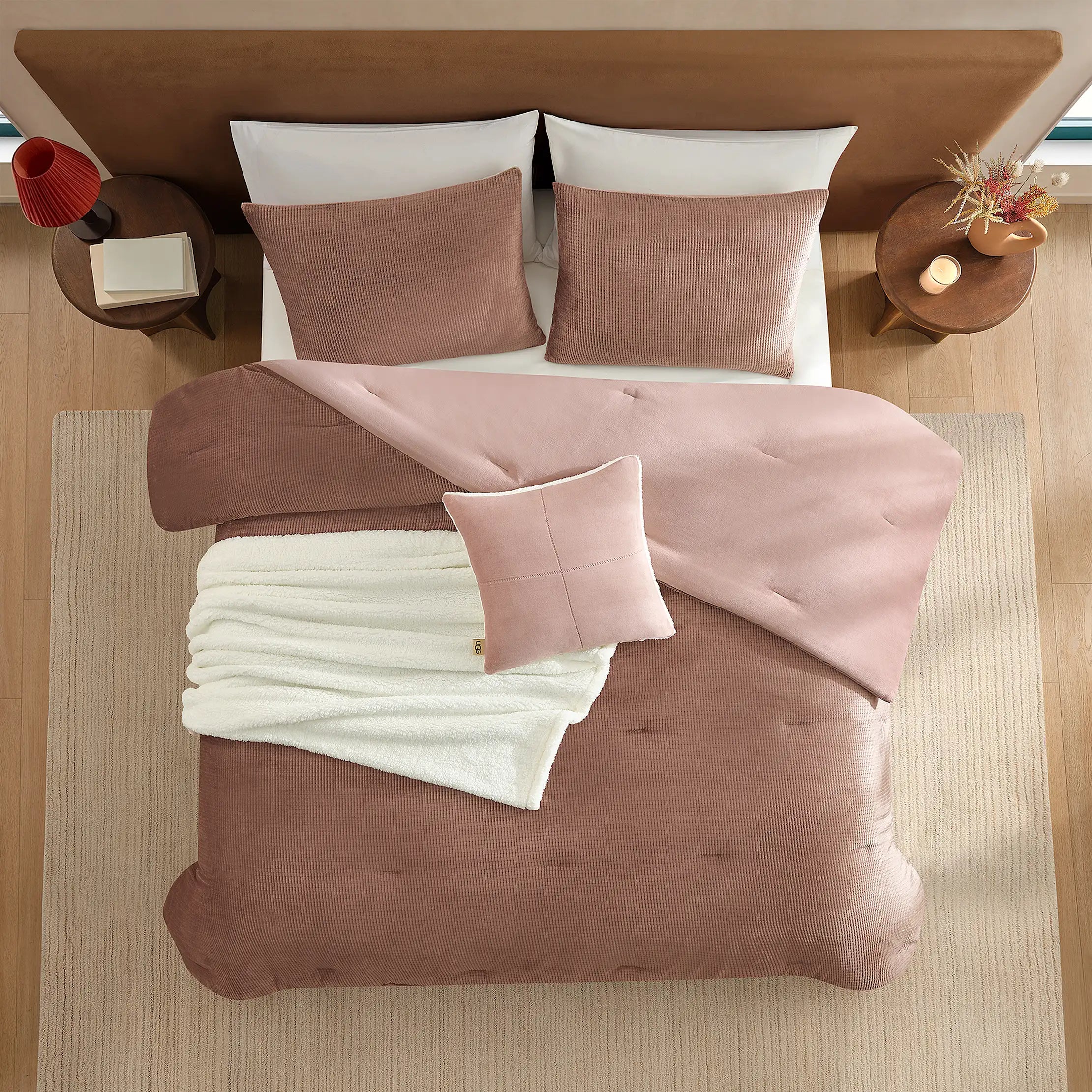 Home Brody Comforter Set T/TXL - ROSEWOOD