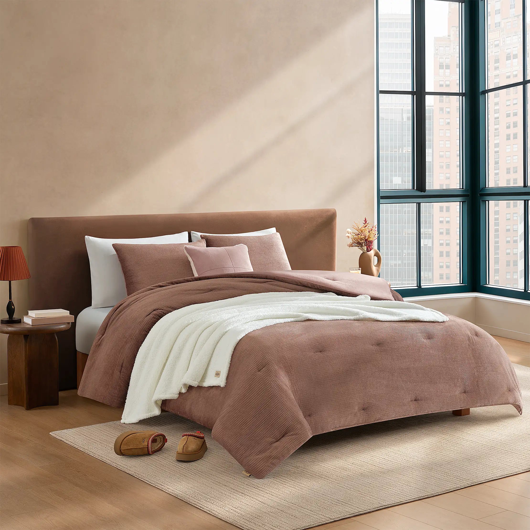 Home Brody Comforter Set T/TXL - ROSEWOOD
