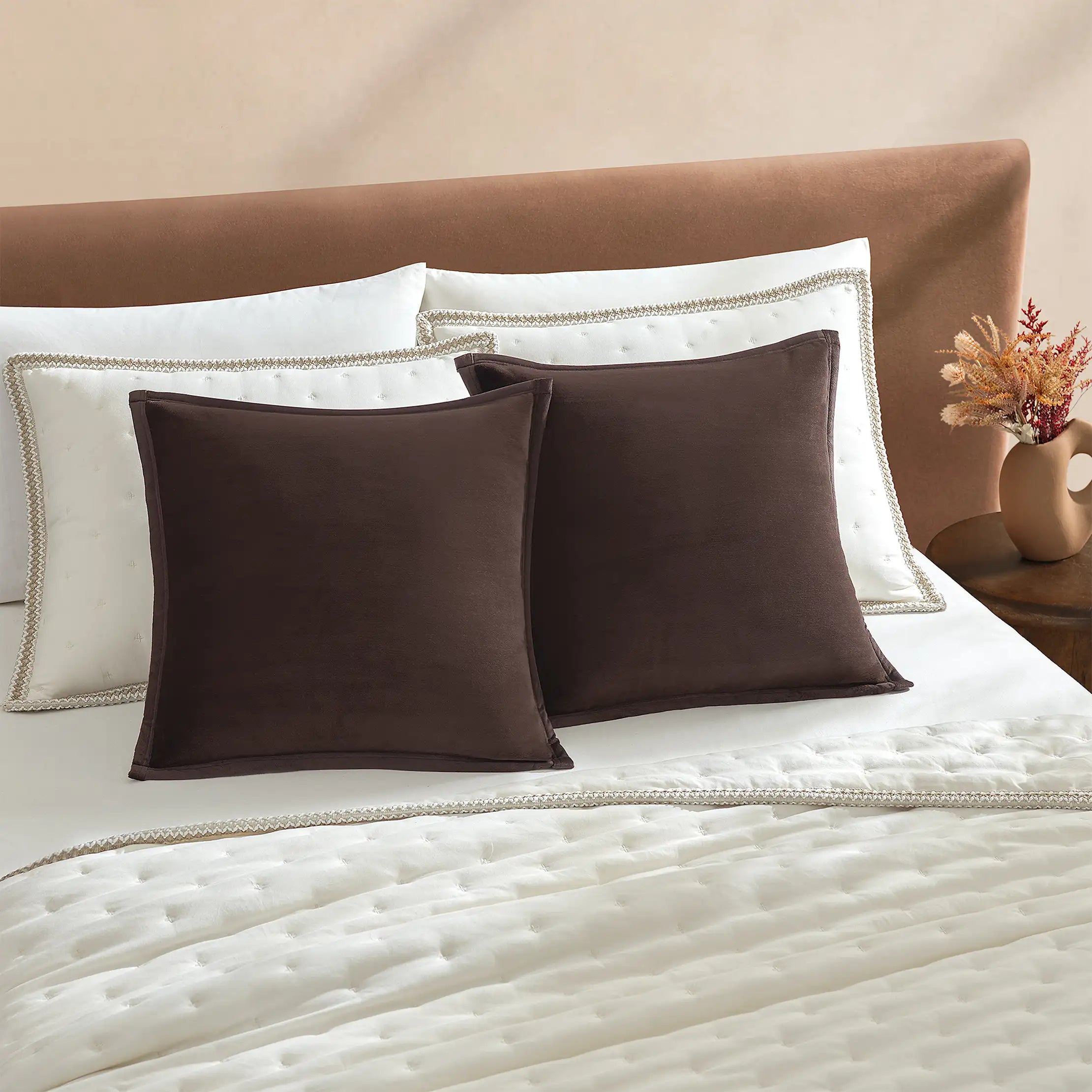Home Coco Pillow 2 Pack - BURNT CEDAR