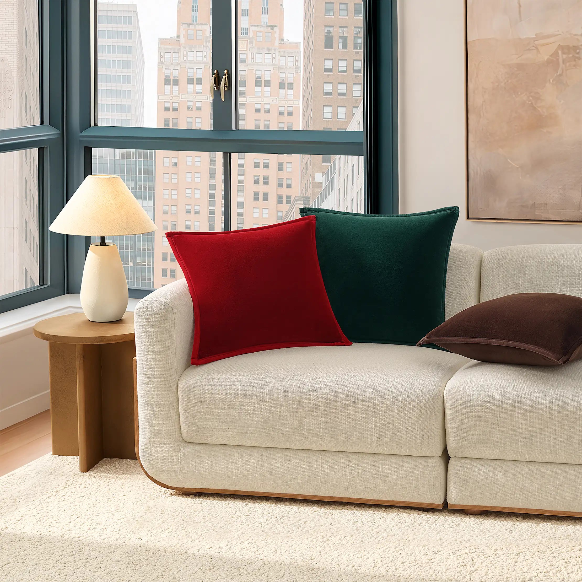 Home Coco Pillow 2 Pack - BURNT CEDAR