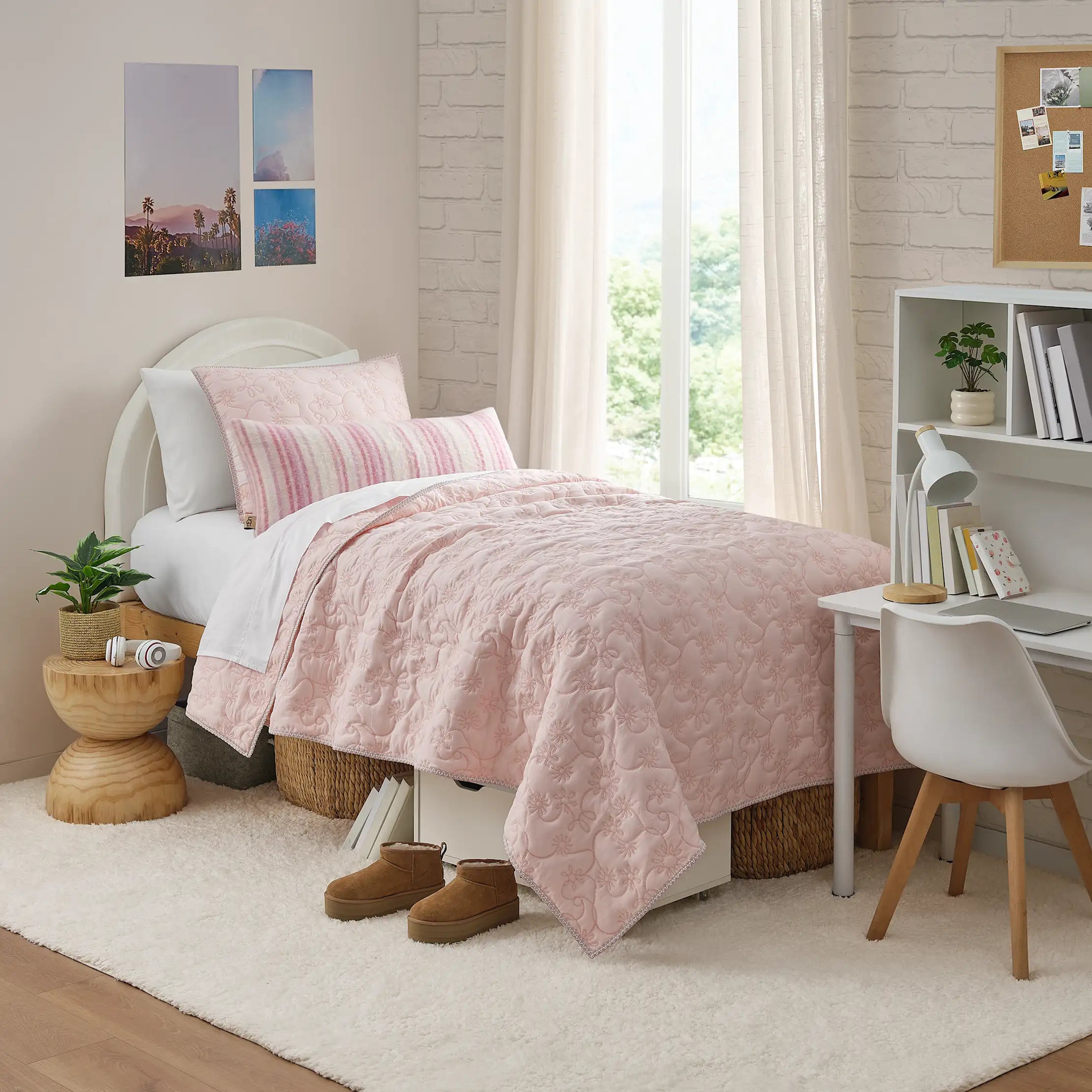 Home Botanic Quilt Set T/TXL - HIMALAYAN SALT / CAMEO ROSE