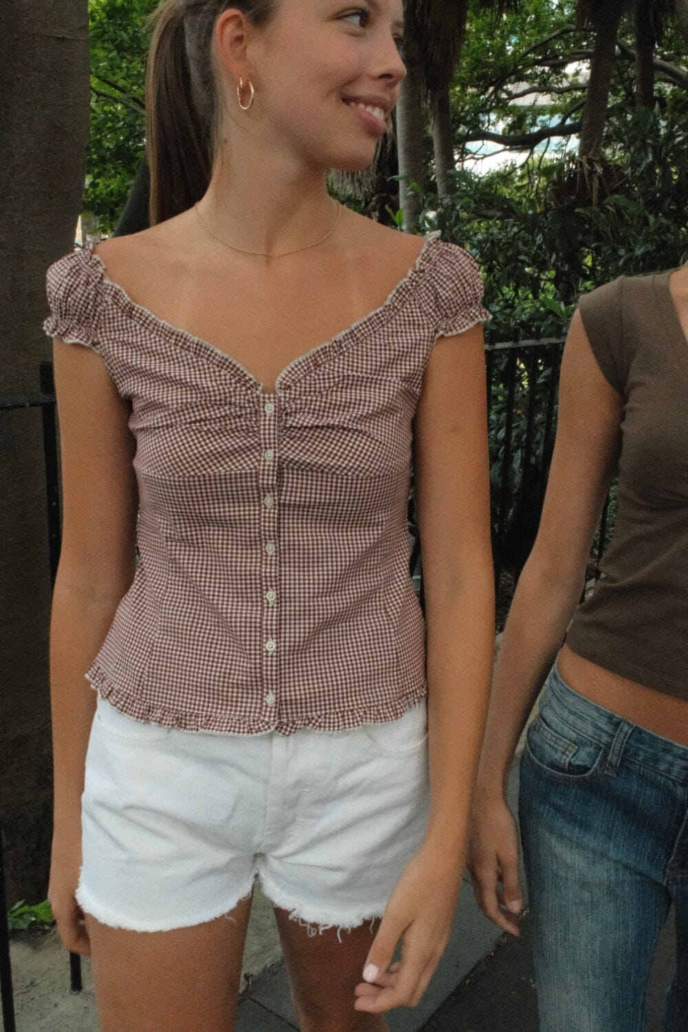 Elena Gingham Top