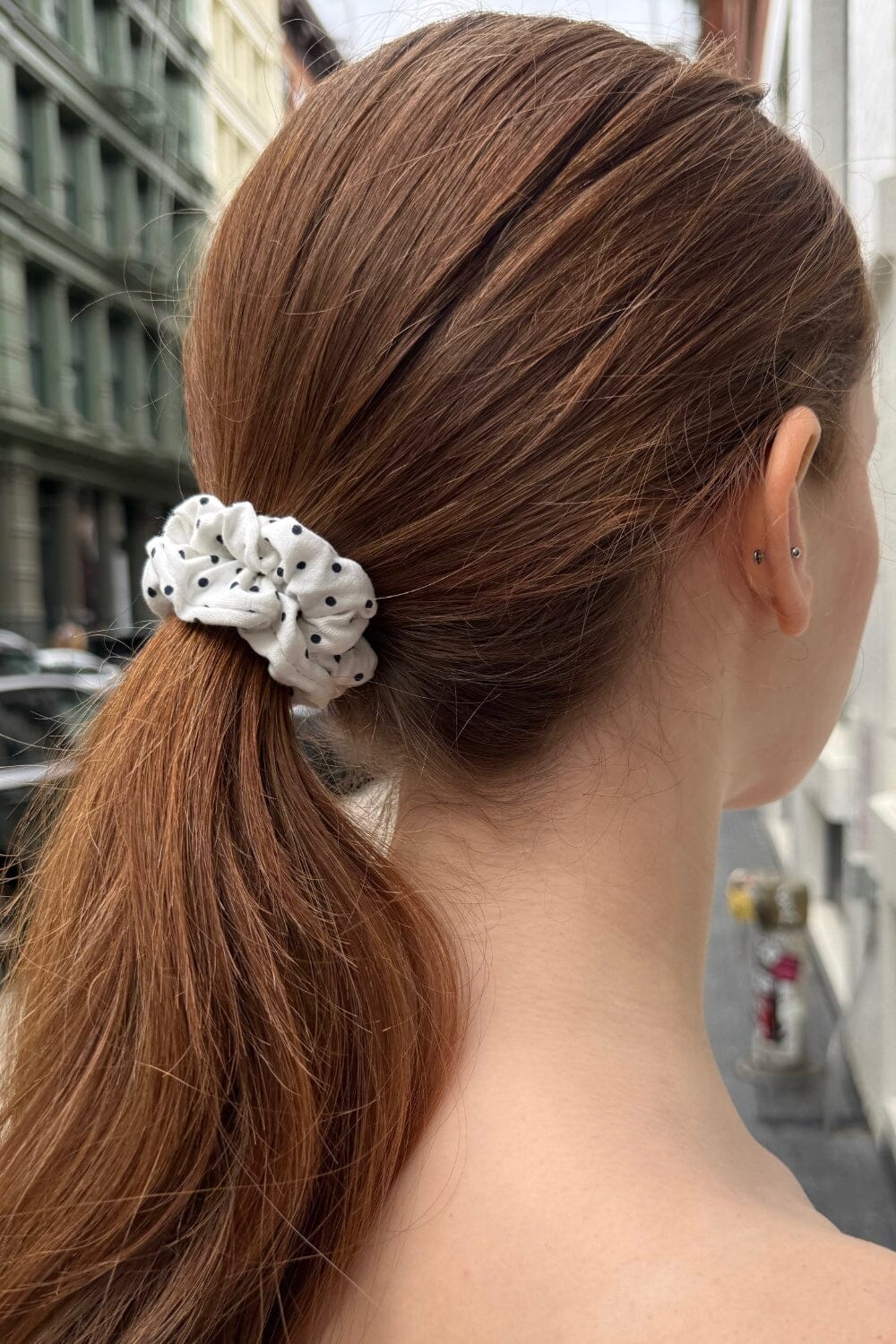 White With Black Polka Dots