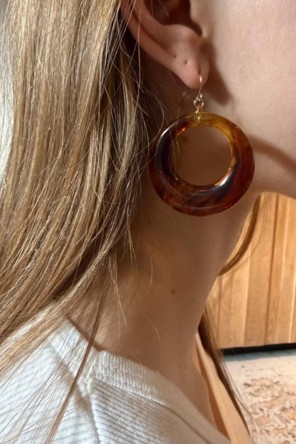 Tortoise Shell Hoops